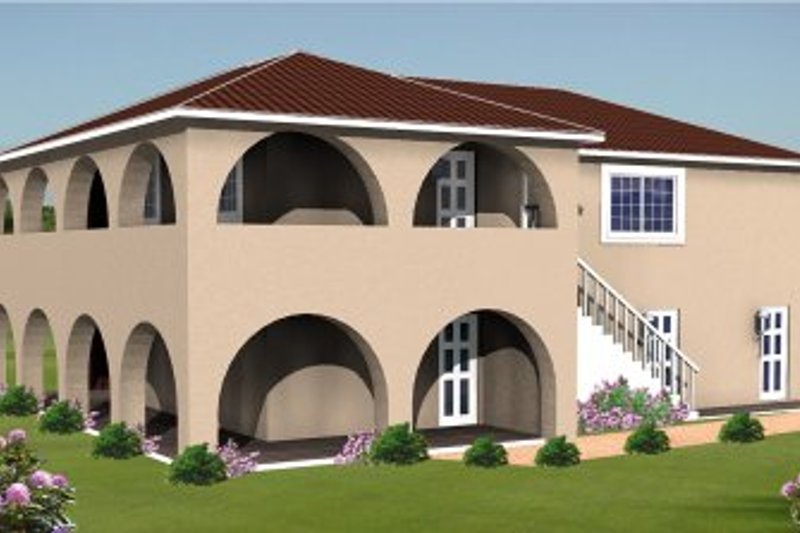 House Blueprint - Mediterranean Exterior - Front Elevation Plan #1-204