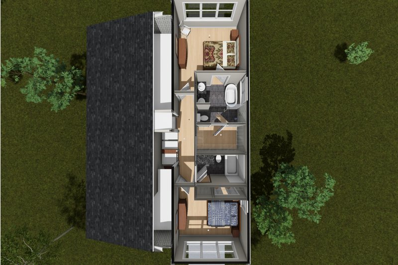 Dream House Plan - Floor Plan - Upper Floor 1 for Modern House Plan #513-2477 - 3 bed, 3 bath
