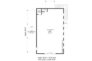 Floor Plan - Main Floor for Country House Plan #932-938 - 2 bed, 2.5 bath