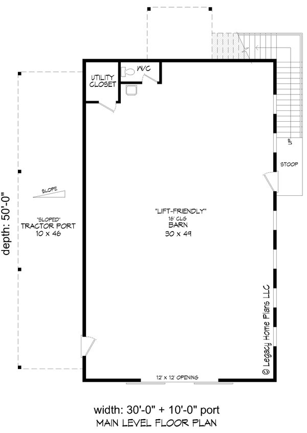 Country Floor Plan - Main Floor Plan #932-938