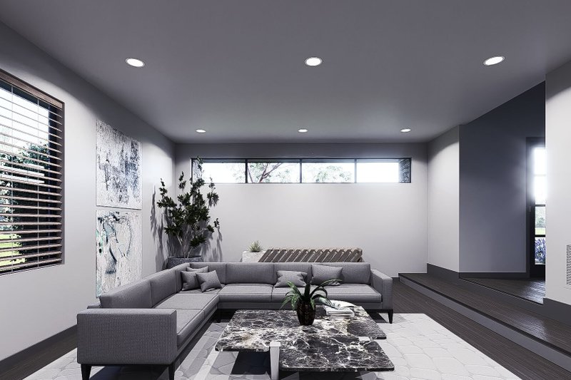House Design - Interior - Family Room 1 for Contemporary House Plan #1095-1 - 4 bed, 3.5 bath