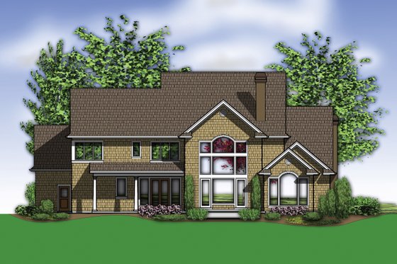 Exterior - Rear Elevation for Country House Plan #48-619 - 5 bed, 4.5 bath