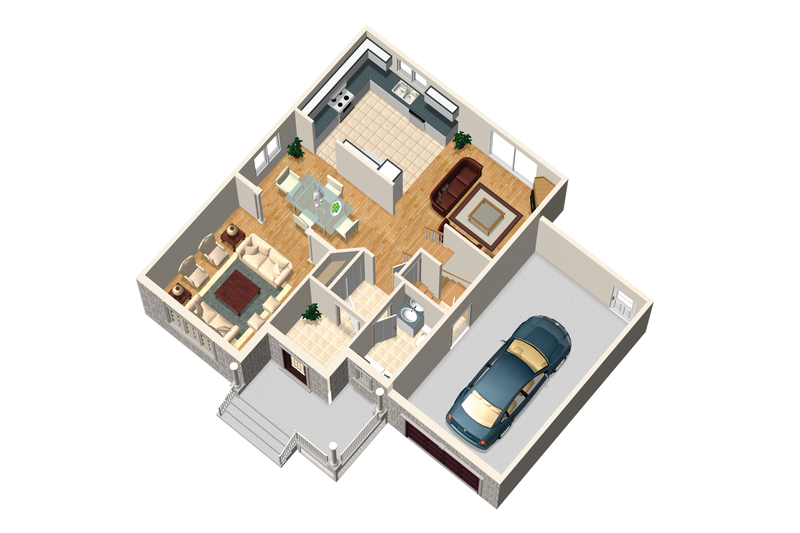 House Design - Floor Plan - Main Floor 1 for Traditional House Plan #25-4704 - 3 bed, 1 bath
