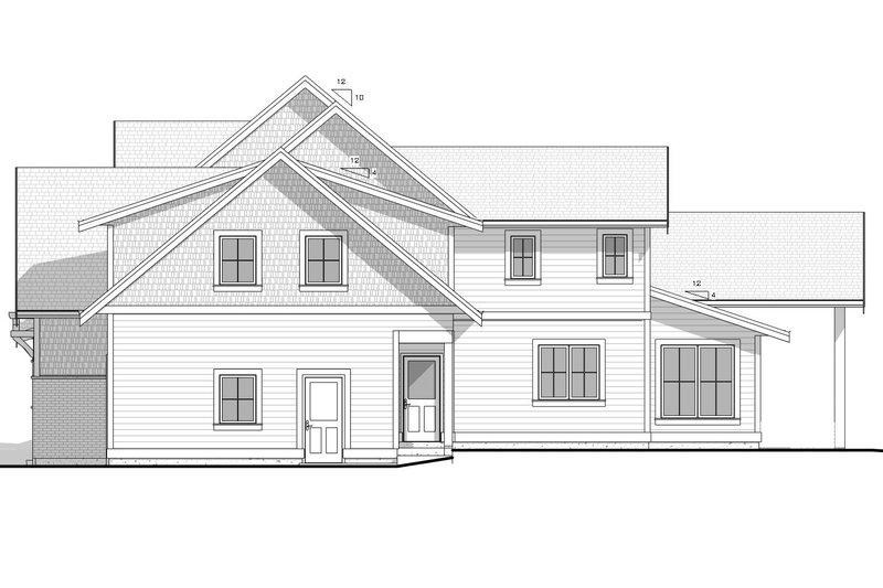 House Design - Exterior - Other Elevation 1 for Farmhouse House Plan #1086-8 - 4 bed, 3.5 bath