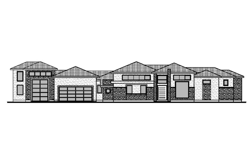House Blueprint - Exterior - Front Elevation 3 for Mediterranean House Plan #1073-24 - 4 bed, 3.5 bath
