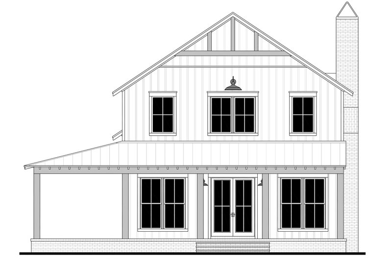 Home Plan - Exterior - Front Elevation 4 for Barndominium House Plan #430-337 - 4 bed, 3 bath