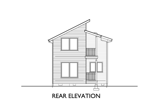 Exterior - Other Elevation 2 for Modern House Plan #890-5 - 3 bed, 1.5 bath