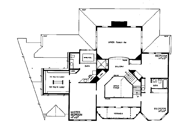 Home Plan - Victorian Floor Plan - Upper Floor Plan #72-372