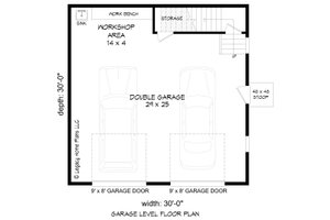 Floor Plan - Main Floor for Traditional House Plan #932-684, 1 bath