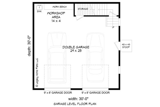 Floor Plan - Main Floor for Traditional House Plan #932-684, 1 bath