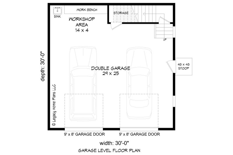 Architectural House Design - Floor Plan - Main Floor for Traditional House Plan #932-684, 1 bath