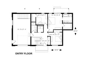 Bedroom Level Inverted Floorplan