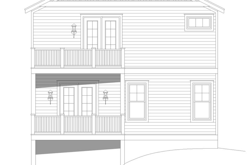 Dream House Plan - Exterior - Rear Elevation 1 for Country House Plan #932-1460 - 4 bed, 3 bath
