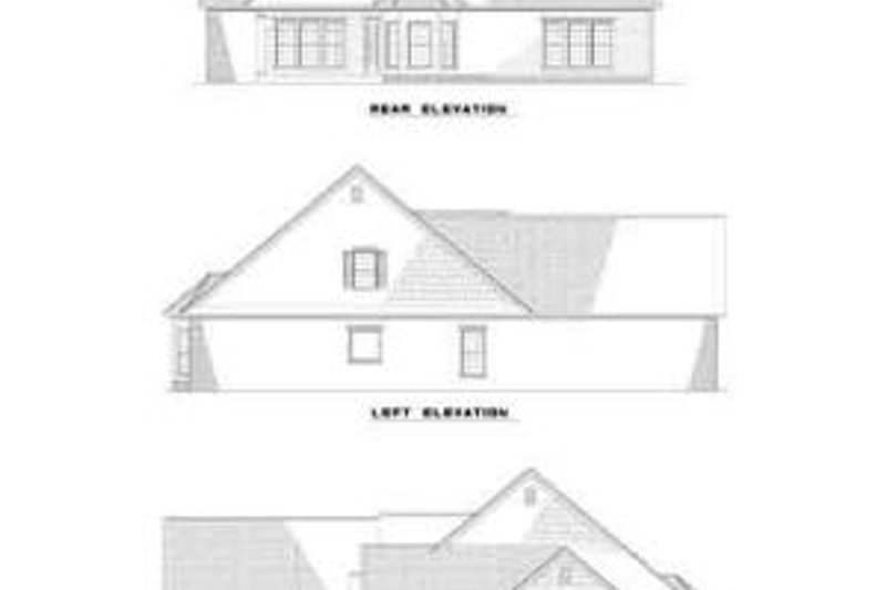 Dream House Plan - Exterior - Rear Elevation for Traditional House Plan #17-2057 - 4 bed, 3 bath
