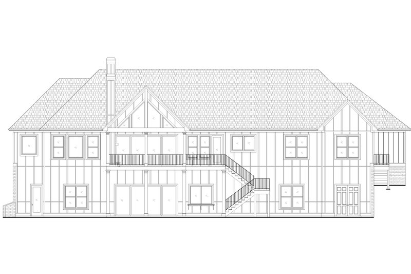 House Design - Exterior - Rear Elevation 1 for Craftsman House Plan #437-131 - 3 bed, 2 bath