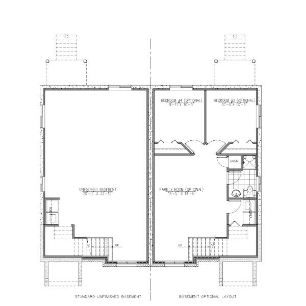 Colonial Floor Plan - Lower Floor Plan #138-353