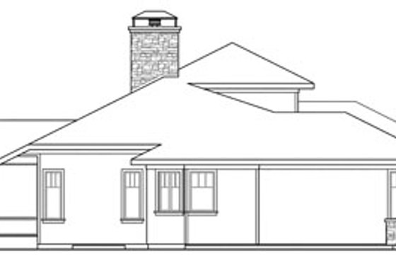 Exterior - Other Elevation for Prairie House Plan #124-821 - 3 bed, 3.5 bath