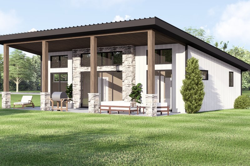 Architectural House Design - Exterior - Other Elevation 1 for Contemporary House Plan #1064-442 - 2 bed, 2 bath