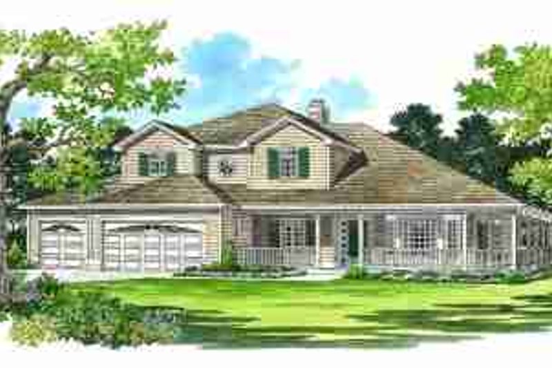 Architectural House Design - Traditional Exterior - Front Elevation Plan #72-330