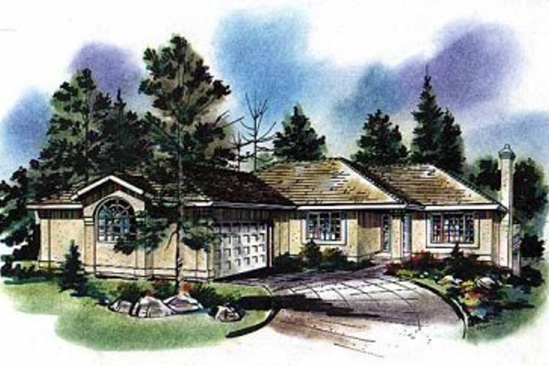 House Blueprint - Ranch Exterior - Front Elevation Plan #18-121
