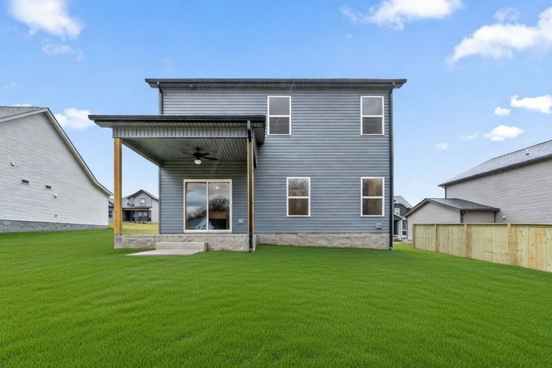Architectural House Design - Exterior - Rear Elevation for Traditional House Plan #20-2432 - 4 bed, 2.5 bath