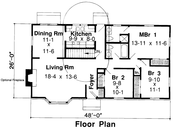 Ranch Floor Plan - Main Floor Plan #312-409