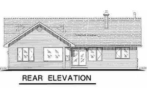 Exterior - Rear Elevation for Traditional House Plan #18-1032 - 3 bed, 2 bath