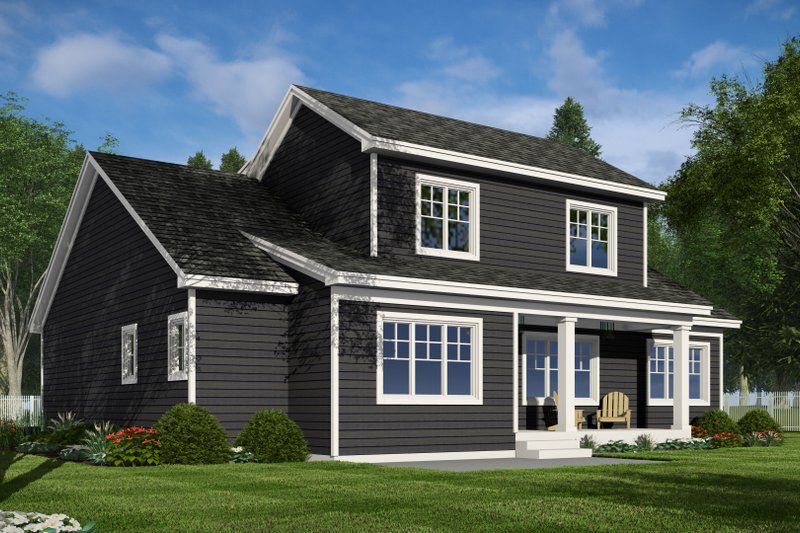 House Blueprint - Exterior - Rear Elevation 1 for Bungalow House Plan #51-1361 - 4 bed, 3.5 bath