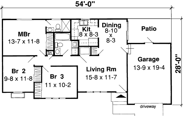 Country Floor Plan - Main Floor Plan #312-541