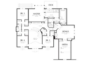 Floor Plan - Upper Floor for European House Plan #48-620 - 4 bed, 3.5 bath