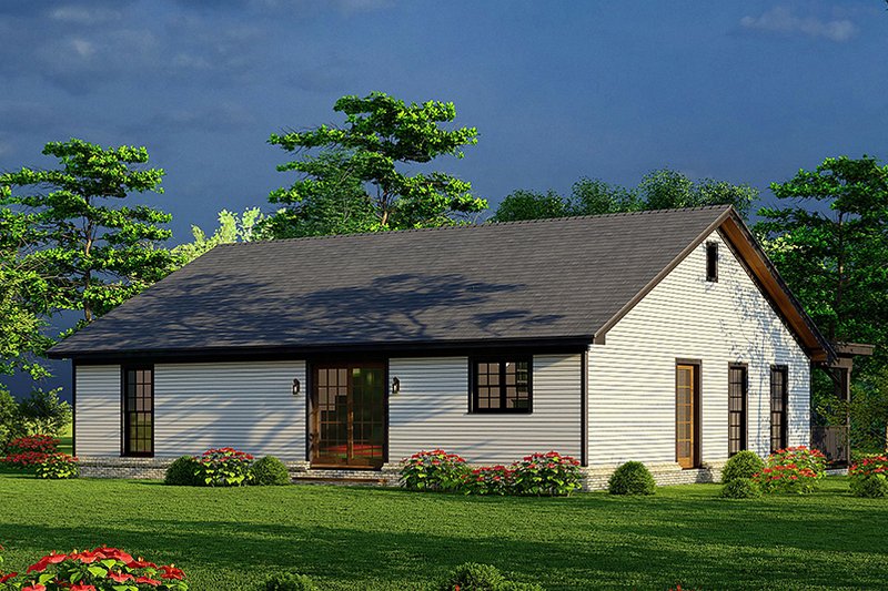 House Design - Exterior - Rear Elevation for Country House Plan #923-261 - 2 bed, 2.5 bath