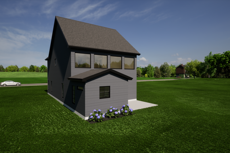 House Design - Exterior - Rear Elevation 2 for Contemporary House Plan #1116-5 - 3 bed, 2.5 bath