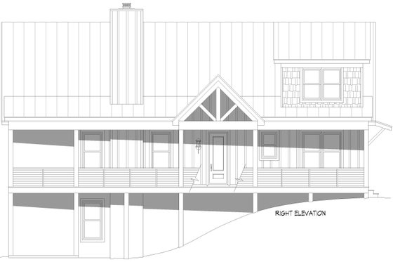 Exterior - Other Elevation 1 for Country House Plan #932-1219 - 5 bed, 3.5 bath