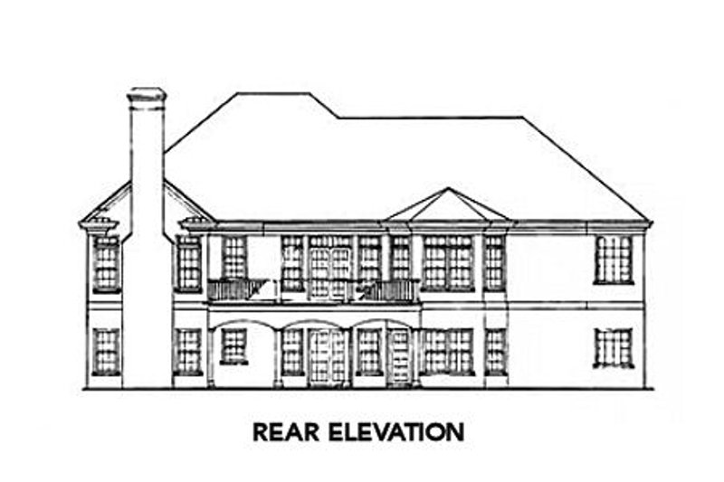 House Blueprint - Exterior - Rear Elevation for Traditional House Plan #429-30 - 3 bed, 2.5 bath