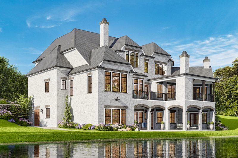 Dream House Plan - Exterior - Rear Elevation 2 for European House Plan #54-718 - 5 bed, 5.5 bath