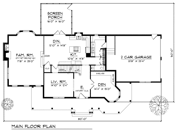 Victorian Floor Plan - Main Floor Plan #70-482