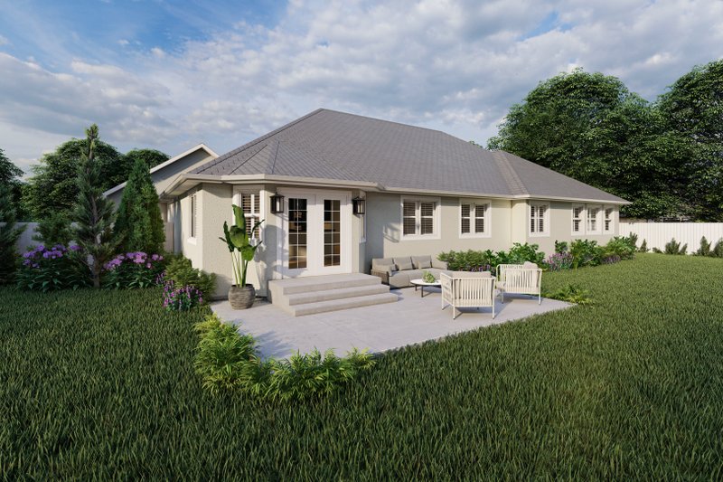 Home Plan - Exterior - Rear Elevation 2 for Ranch House Plan #1060-185 - 3 bed, 2 bath