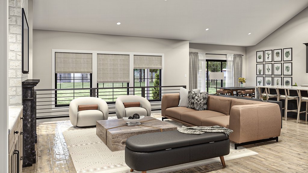 Interior - Family Room for Modern House Plan #455-643 - 3 bed, 2 bath