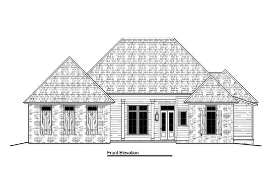 Exterior - Front Elevation 3 for Traditional House Plan #1081-17 - 4 bed, 3 bath