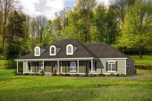 Country Exterior - Front Elevation Plan #932-320