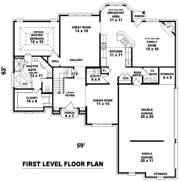 European Floor Plan - Main Floor Plan #81-1013