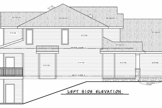 Exterior - Other Elevation for Craftsman House Plan #20-2473 - 5 bed, 3.5 bath