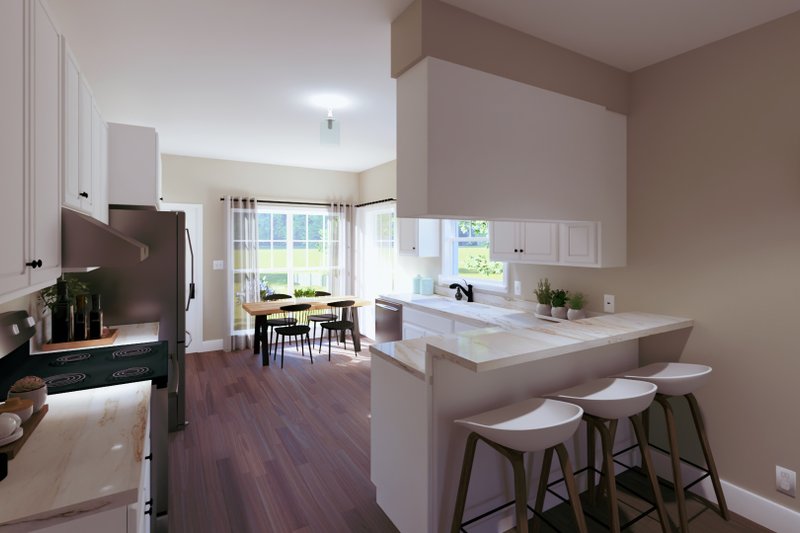 Home Plan - Interior - Kitchen for Country House Plan #44-177 - 3 bed, 2 bath