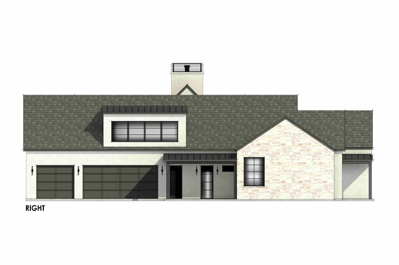 House Design - Exterior - Other Elevation 1 for Modern House Plan #1096-28 - 4 bed, 4.5 bath