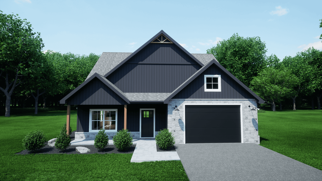 Exterior - Front Elevation 2 for Craftsman House Plan #1116-4 - 3 bed, 2.5 bath
