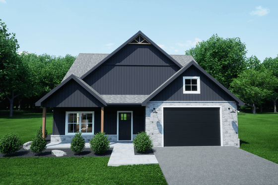 Exterior - Front Elevation for Craftsman House Plan #1116-4 - 3 bed, 2.5 bath