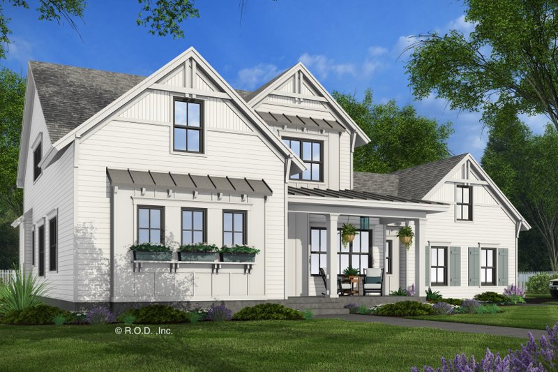 Dream House Plan - Exterior - Front Elevation 4 for Farmhouse House Plan #51-1272 - 4 bed, 3.5 bath