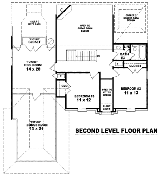 European Floor Plan - Upper Floor Plan #81-794