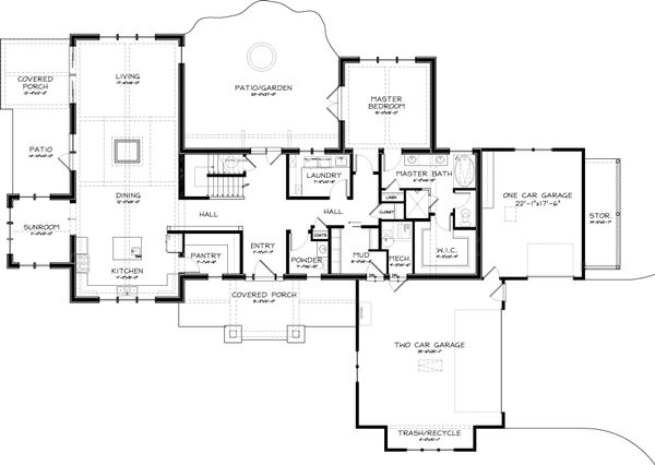 Craftsman Floor Plan - Main Floor Plan #434-26