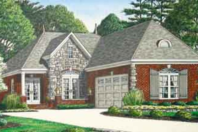 Home Plan - European Exterior - Front Elevation Plan #34-196